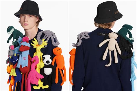 lv jacket with stuffed animals|Louis Vuitton’s $8K puppet sweater has people all up .